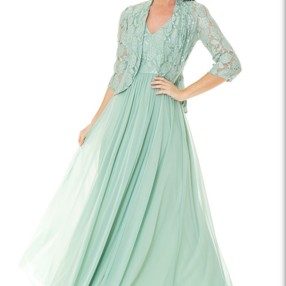 Chic Mint Green Lace Maxi Dress